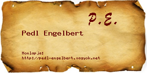 Pedl Engelbert névjegykártya